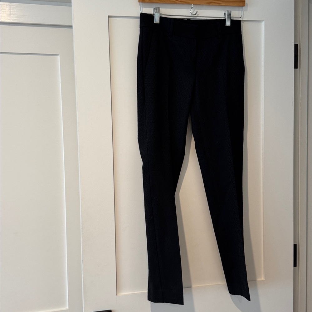Theory Black Jacquard Textured Pants